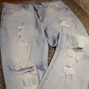 Light Blue Distressed Men's Jeans